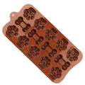 Silicone Chocolate Mold Dog Bone Cat Paw DIY Ice Tray 14 -grid Temperature Resistance -40~ 230°C Cake Baking Tool Fondant Oasis Select SKY BLUE