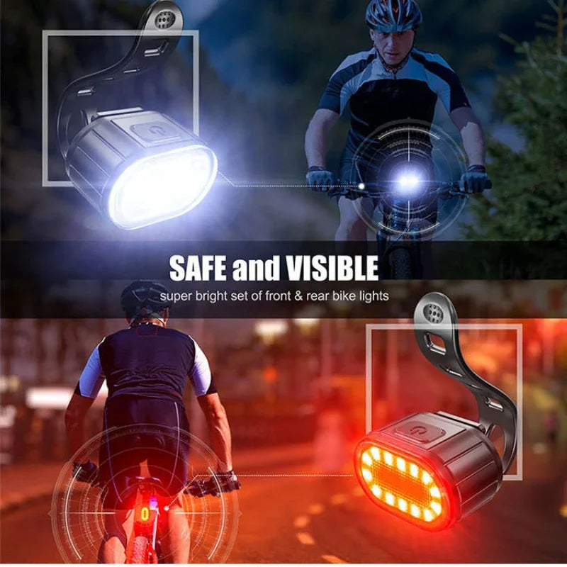 KDULIT Bike Light Set – USB Rechargeable LED Front & Rear Lights