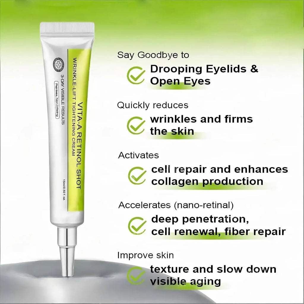 Retinol Shot Eye Face Cream Eye Cream Bightening Tightening Booster for Smoother Skin Care Fine Lines & Firmness 1/2/3pcs Oasis Select