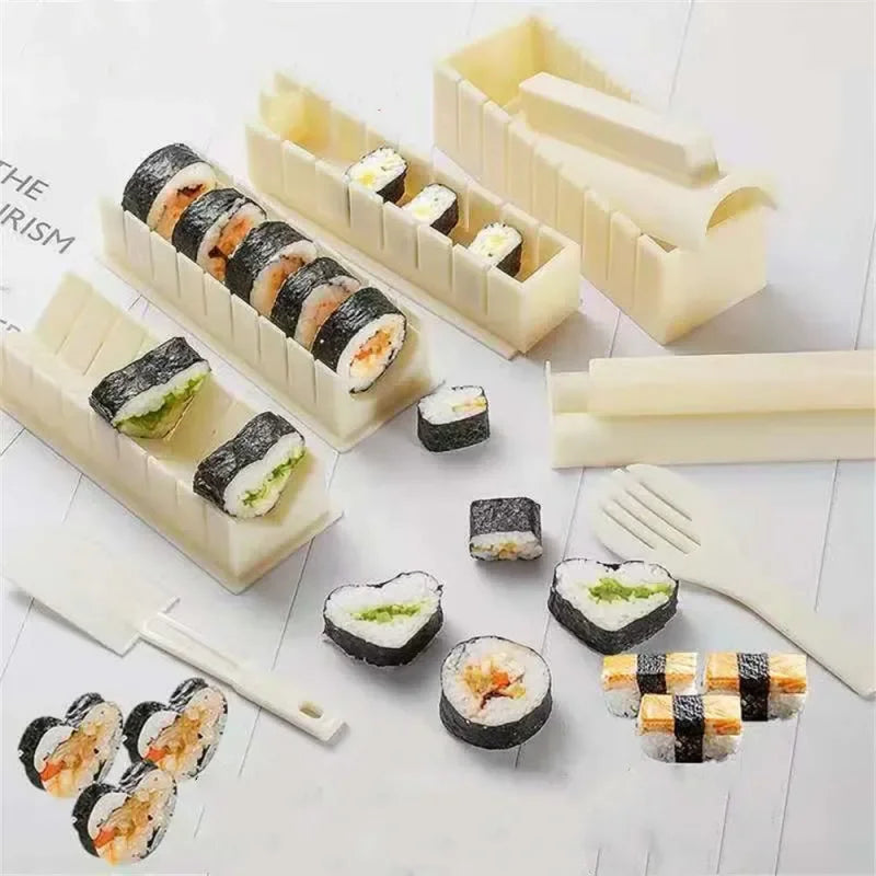 Sushi Making Kit Japanese Rice Ball Cake Roll Mold DIY Home Sushi Making Tool Plastic Kitchen Sushi Maker Tools Set Oasis Select