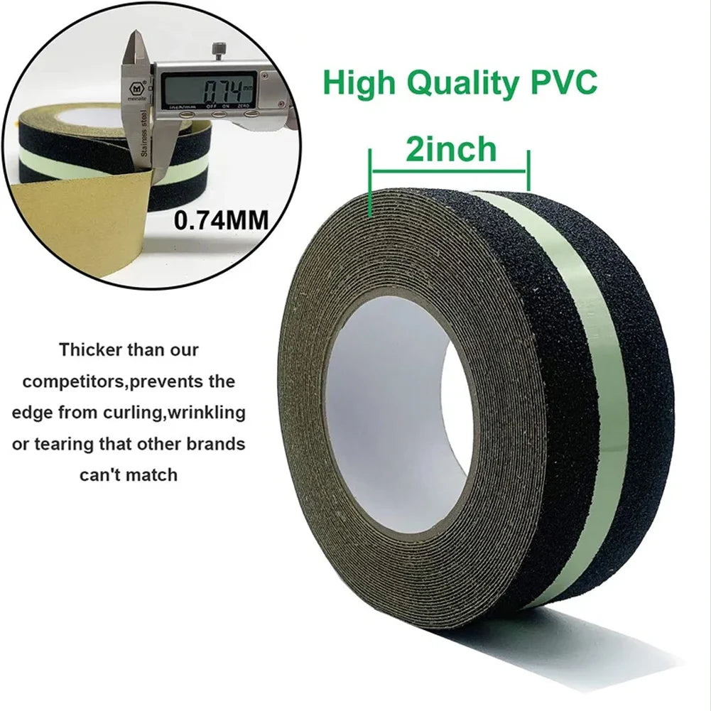 Glow in Dark Anti-Slip Grip Tape for Stairs & Steps | 2M/5M Anti-Slip Safety Tape Oasis Select
