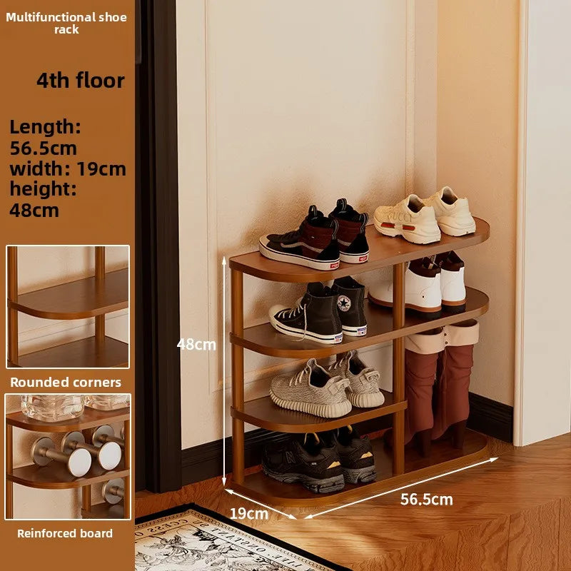 Simple shoe rack household door shoe cabinet multi-layer small narrow home shelf storage entrance bedroom living room dormitory Oasis Select Boots 4 layers