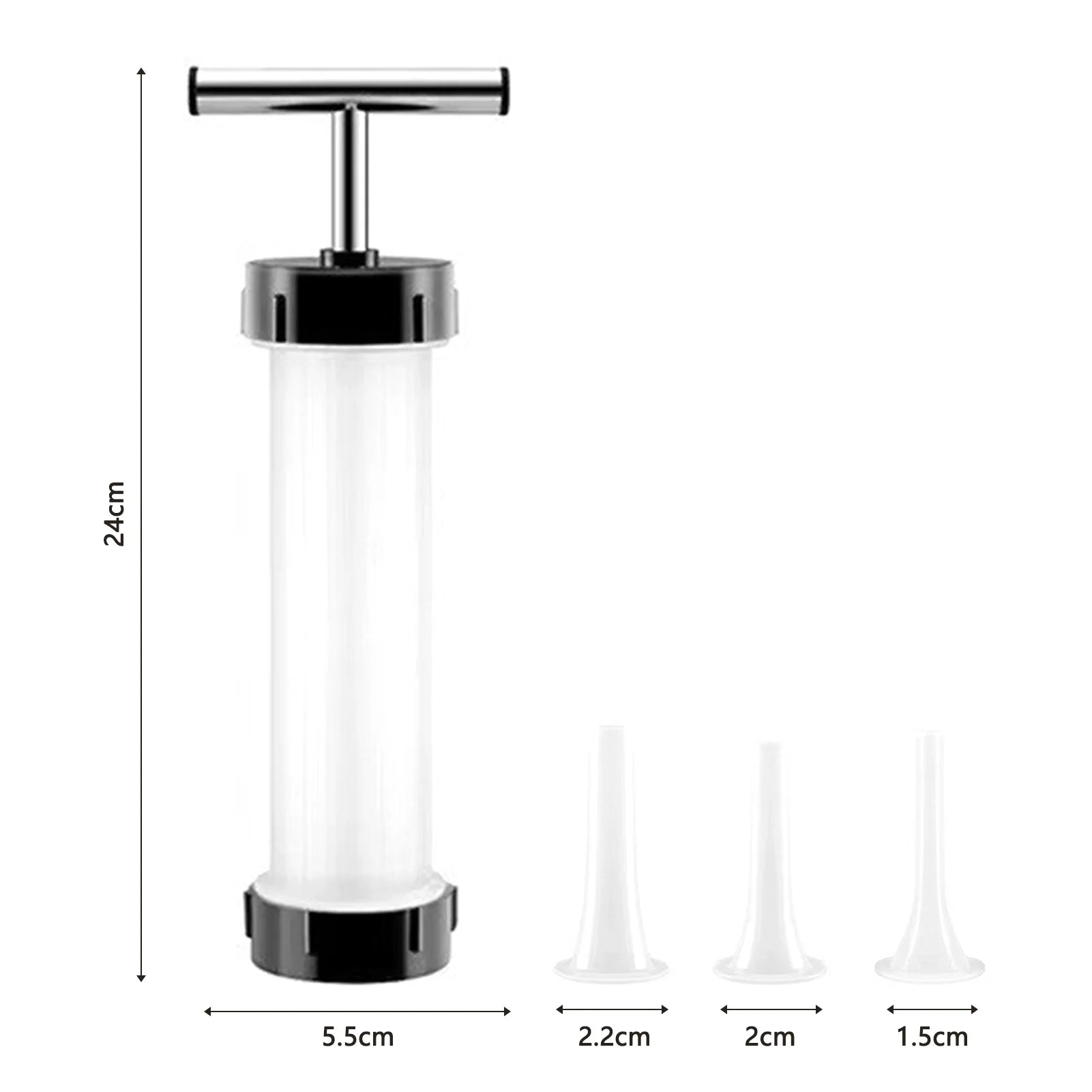 Manual Sausage Maker with 3 Filler Nozzles | Home Kitchen Tool