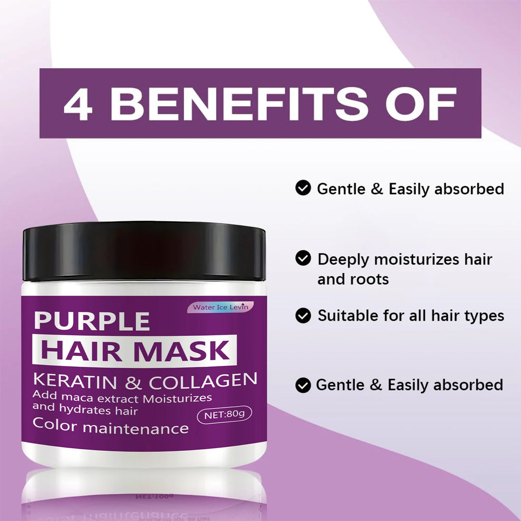 Purple Hair Mask – Color-Locking Deep Moisture & Toning 80g Purple Hair Mask Oasis Select