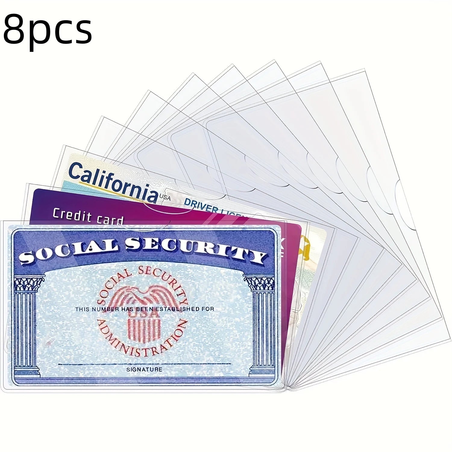 5/10/20pcs transparent card holders, for social security cards/new health insurance cards/SSN cards/credit card holders ... Oasis Select
