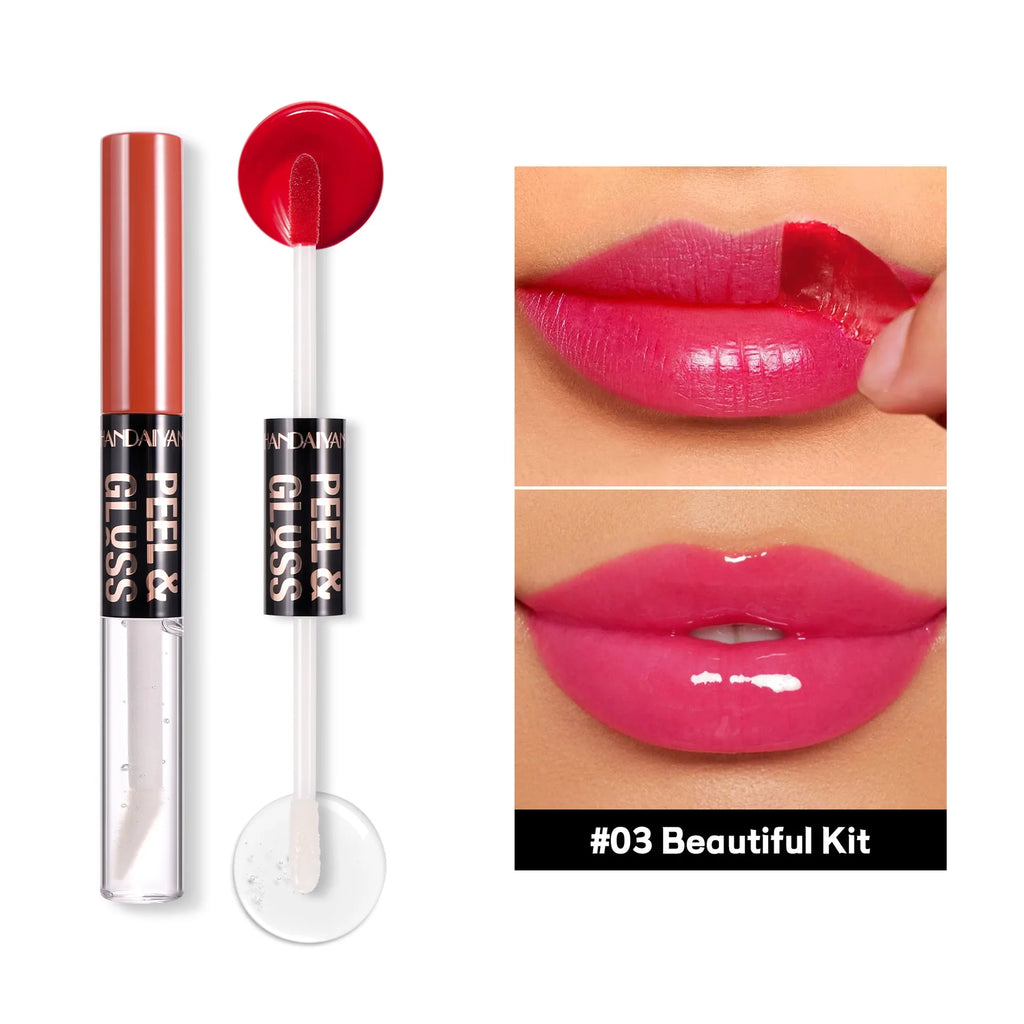 HANDAIYAN 2-in-1 Peel-Off Matte Lip Stain & Mirror Lip Gloss