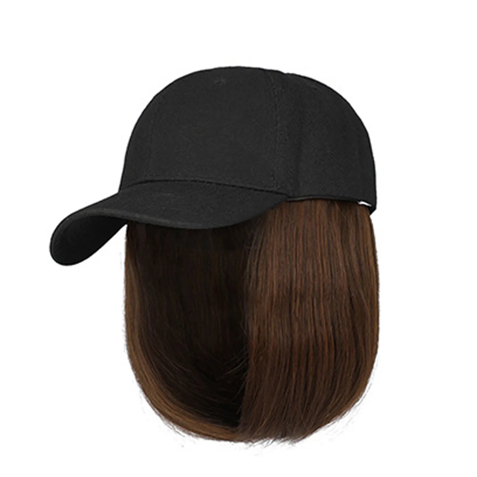 Baseball Cap Bob Wig Hat with Hair Extensions – Adjustable Wig Cap Hat Oasis Select
