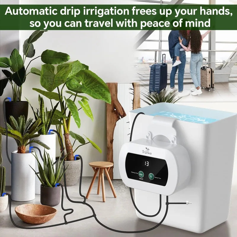 Indoor Automatic Drip Irrigation System,Self Plant Watering Device,300 Timed Watering Programes 10 Drip Tips Etc Drip Accessory Oasis Select