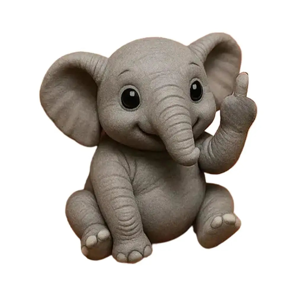 Middle Finger Animal Statue – Funny Mini Resin Figurine
