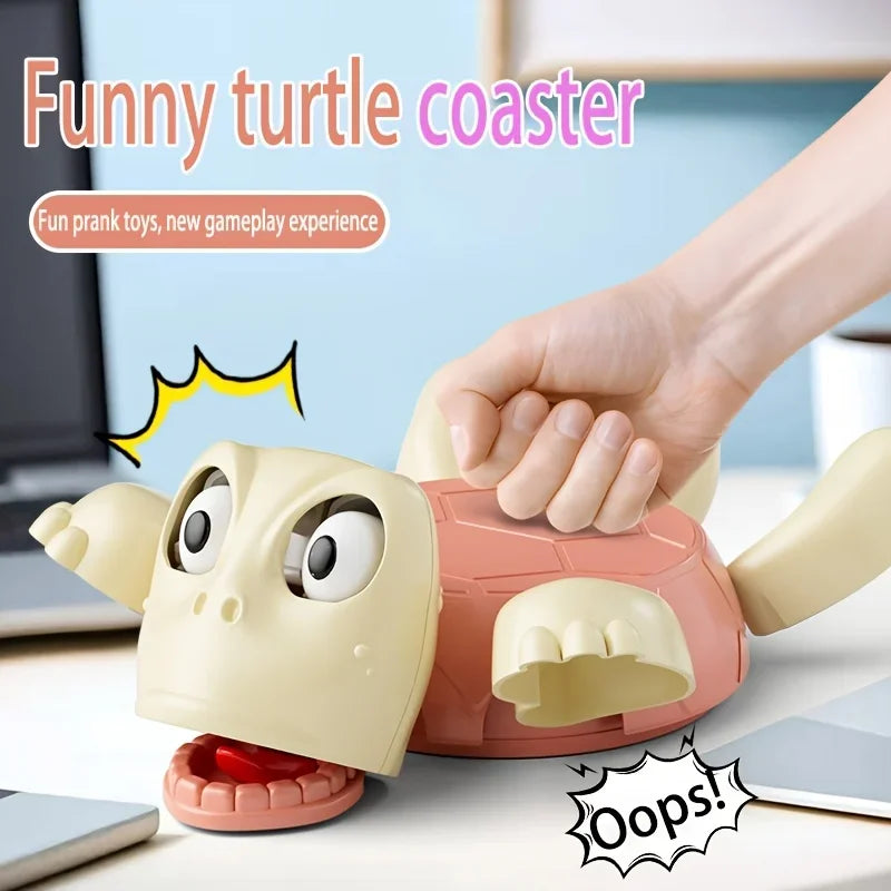 1pc Funny Turtle Coaster with "Oops!" Sound - Interactive Prank Toy for Desk, Novelty Office Home Decoration Gift Oasis Select
