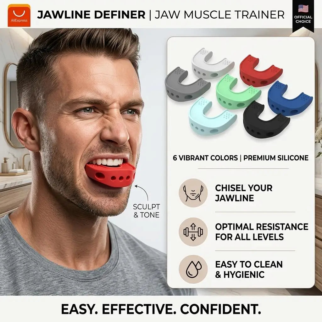 Food Grade Silicone Jawline Exerciser & Facial Muscle Toner