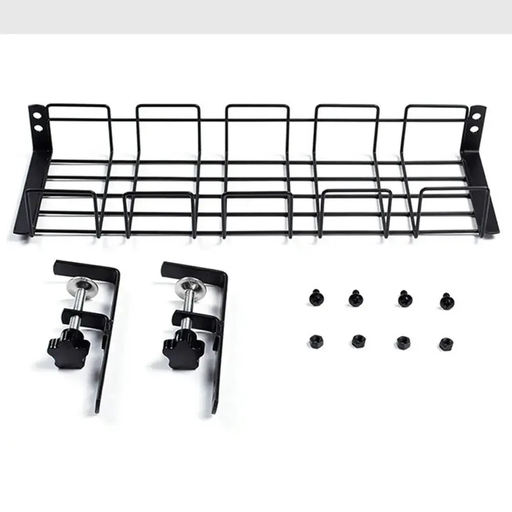 Under Table Storage Rack Metal Cable Management Tray Home Office Desk Wire Organizer No Punching Kitchen Storage Accessories Oasis Select