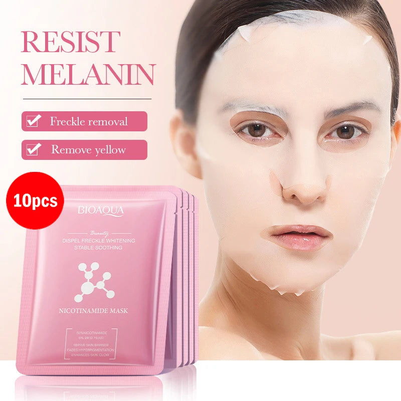 BIOAQUA Snail Hyaluronic Acid Retinol Face Mask 5/10pcs Hydrating Face Mask Oasis Select Nicotinamide 10p