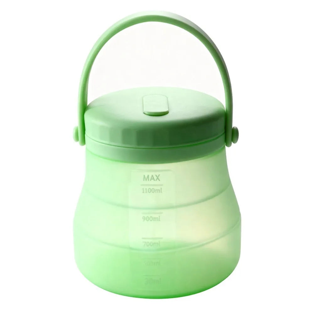 Foldable Silicone Food Storage Bucket 800–1500ml Leak-Proof