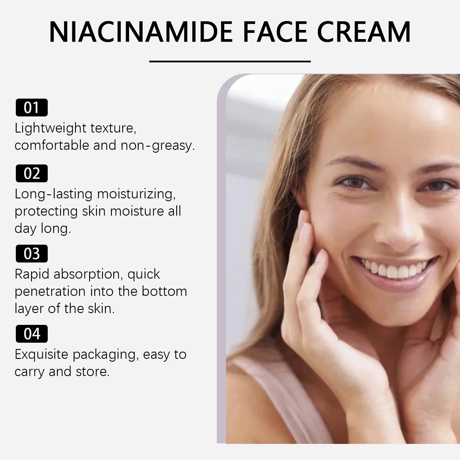 Niacinamide Face Cream Anti Melanin Fade Dark Spots Reduce Pigmentation Relieving Dryness Smoothing Moisturizing Whitening Cream Oasis Select