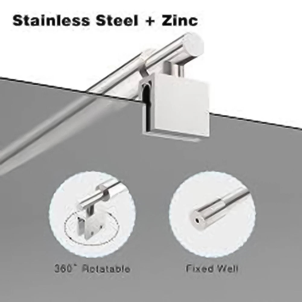 Stainless Steel Shower Screen Support Bar Arms Adjustable Telescopic Pole For Shower Glass Door Fixed Rod Glass Panel Oasis Select