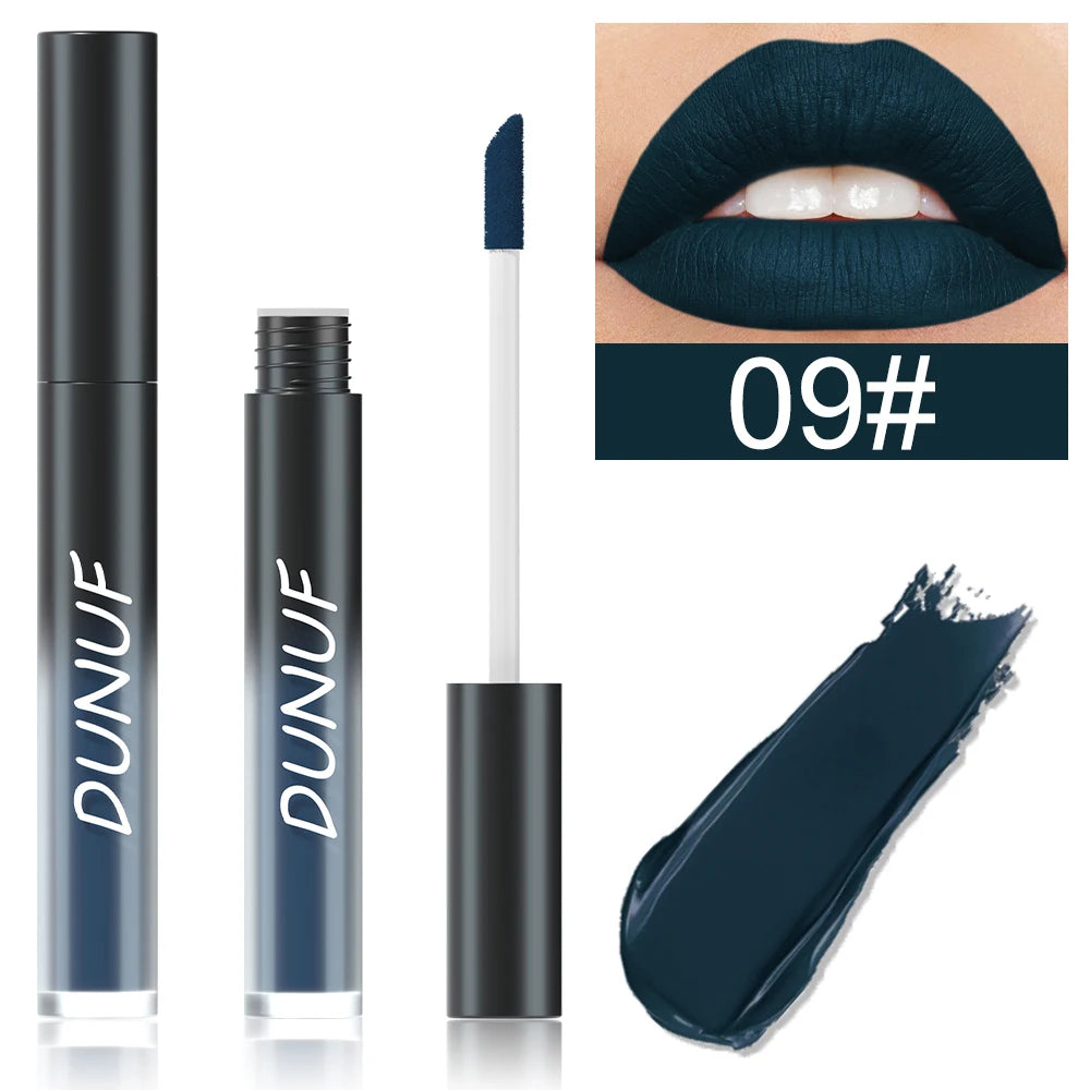 DUNUF 32 Multi-purpose Matte Lip Glaze Long-lasting Moisturizing Non-stick Halloween Lip Gloss Lipstick Oasis Select 09