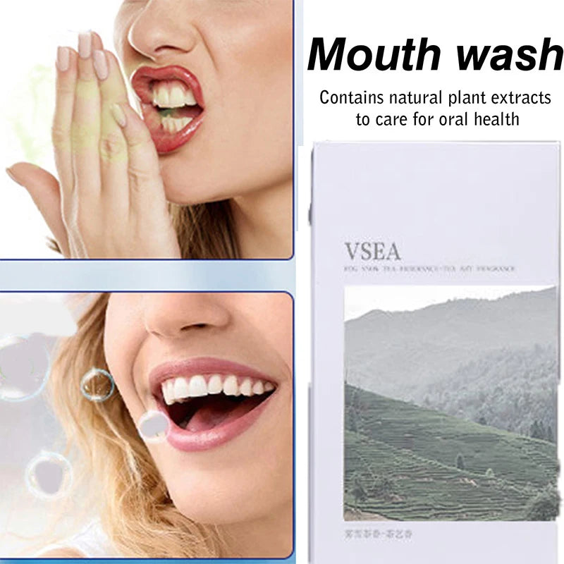 20-Pack Tea-Flavored Mouthwash | Fresh Breath & Gum Care