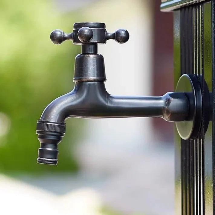 Vintage Solid Brass Single Handle Faucet for Washing Machine Wall Mounted Water Tap Oasis Select M