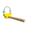 Natural Wood Bird Perch Stand – Non-Slip Paw & Beak Grinder