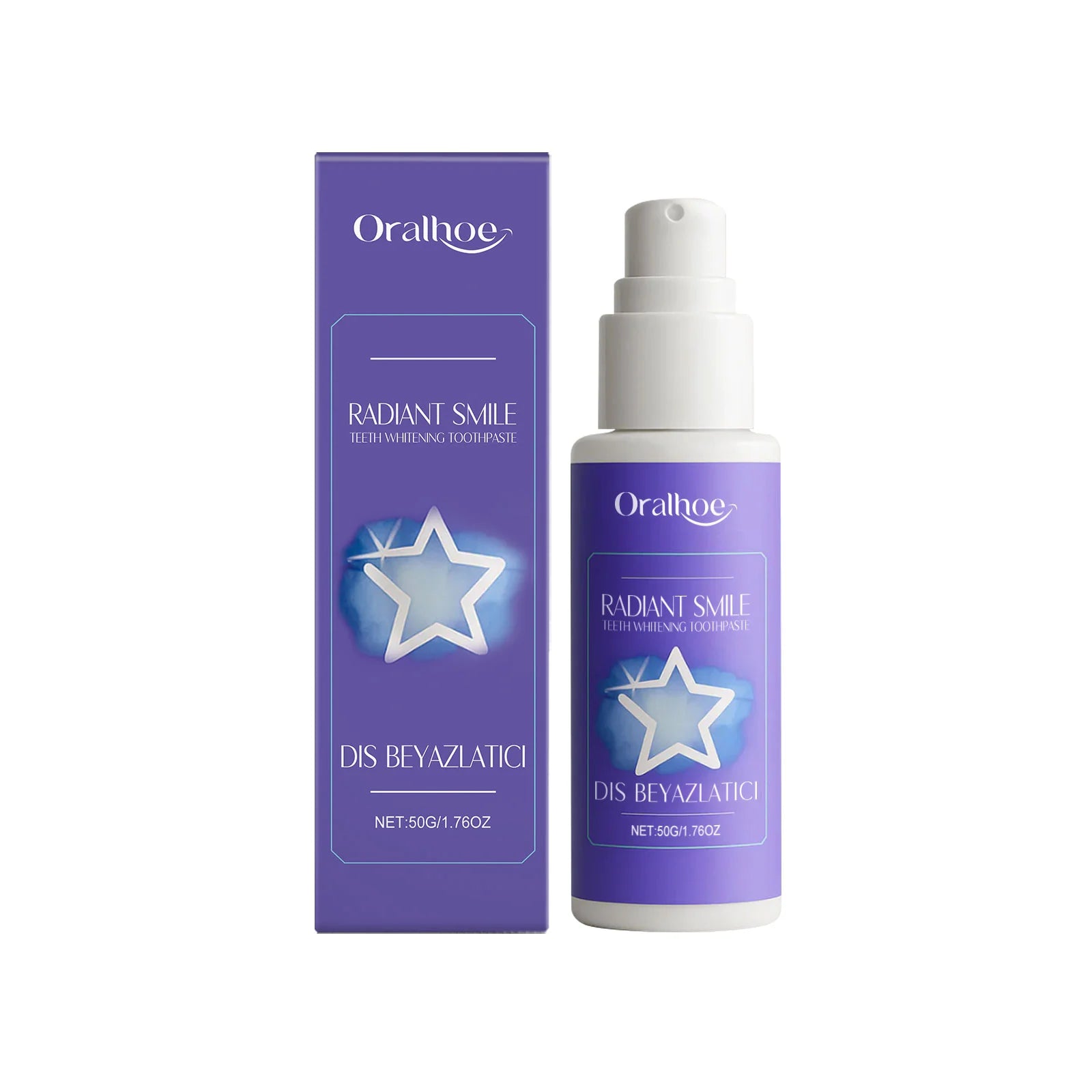Purple toothpaste, daily cleaning for yellow teeth, stains, tartar & bad breath, fresh breath oral care toothpaste. Oasis Select 1pc