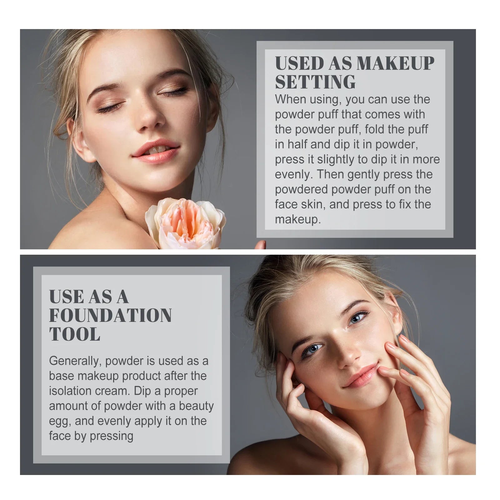Face Setting Pressed Powder Oil Control Invisible Pores Waterproof Matte Long Lasting Natural Setting Powder Foundations Makeup Oasis Select