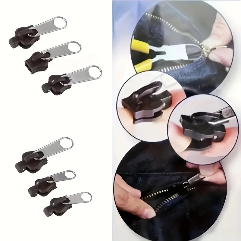 6pcs Instant Zipper Repair Kit with Universal Design & Multiple Sizes, Replacement Zipper Oasis Select