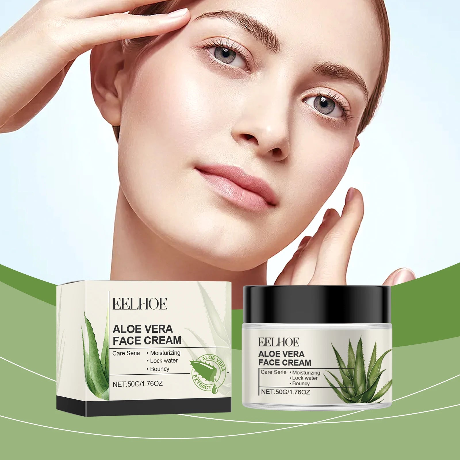 Eelhoe Aloe Vera Anti-Aging Daily Face Moisturizer – 50g Facial Moisturizer Cream Oasis Select