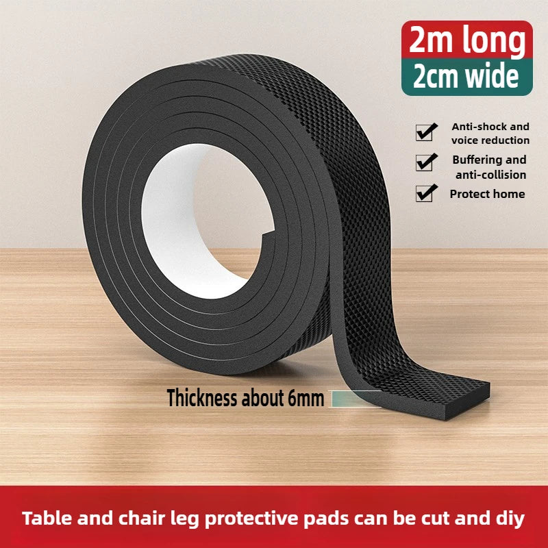 DIY Non-Slip Furniture Pads Mute Mats Bumper Damper Anti-slip Thick Pad Foot Cover Self Adhesive Table Chair Foot Protection Pad Oasis Select Width 4cm 2 Meters 6mm|4PCS