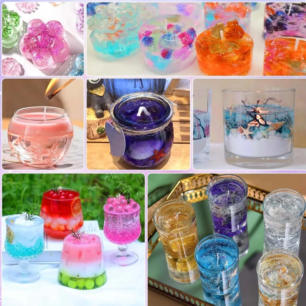 100G Blue Clear Wax for Candle Making-DIY Aromatherapy Candle Making Gel, Candle Materials, Birthday Christmas Gift Decoration Oasis Select