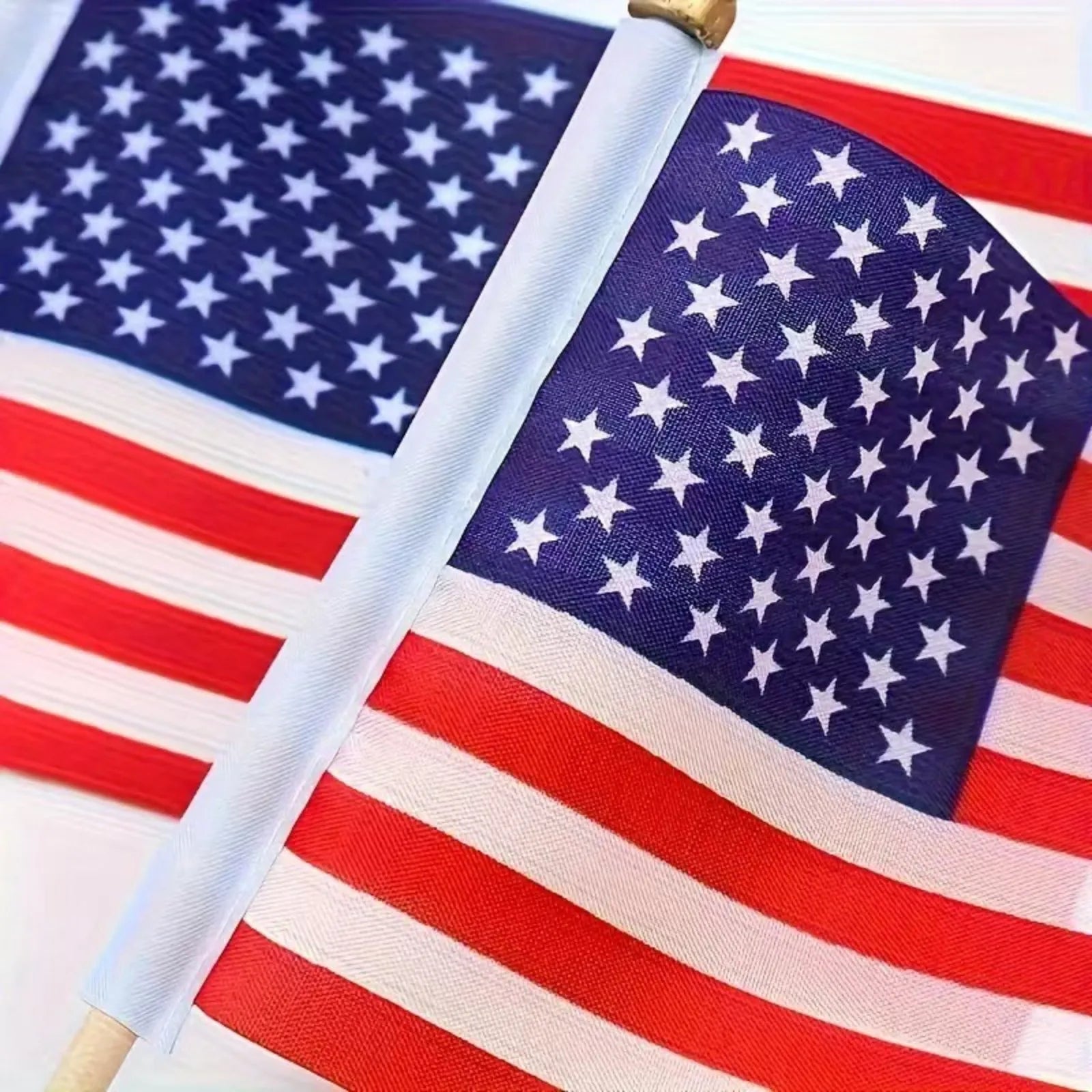 USA Hand Waving Flags 20x30cm Double-Sided Polyester – 12 Pack Patriotic Hand Flag Oasis Select