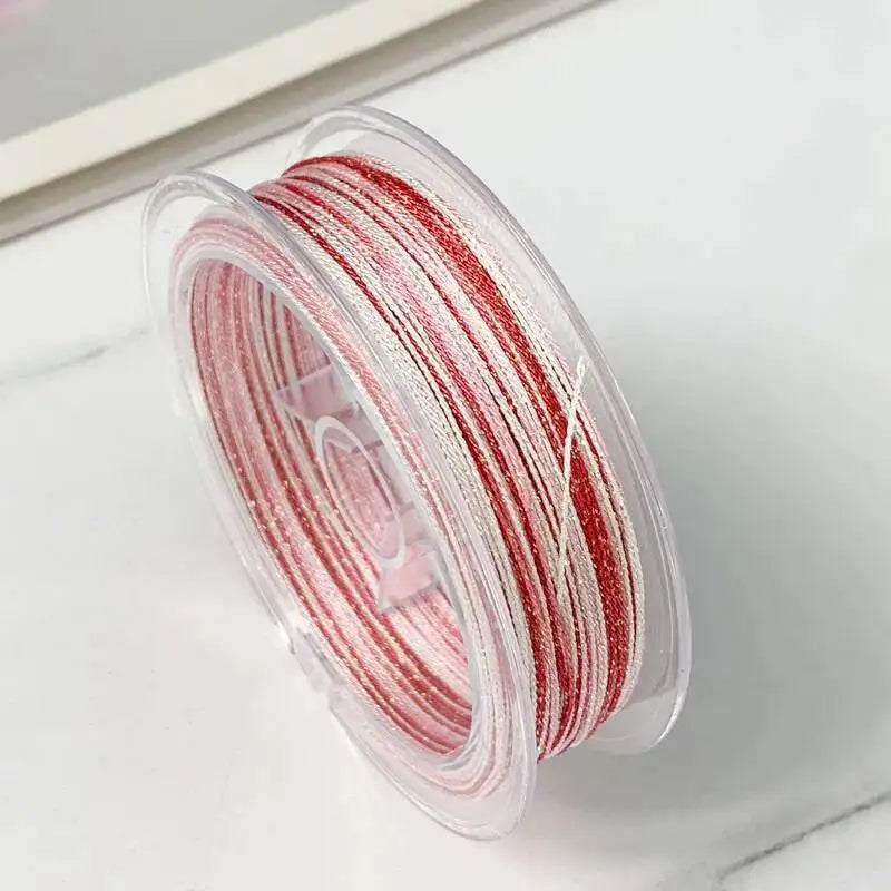 0.4MM Segment Dyed Starry Sky Thread 6-Strand Gradient Woven Rope DIY Bracelet Necklace Woven Iridescent Color Thread Oasis Select C34 0.4mm 50m