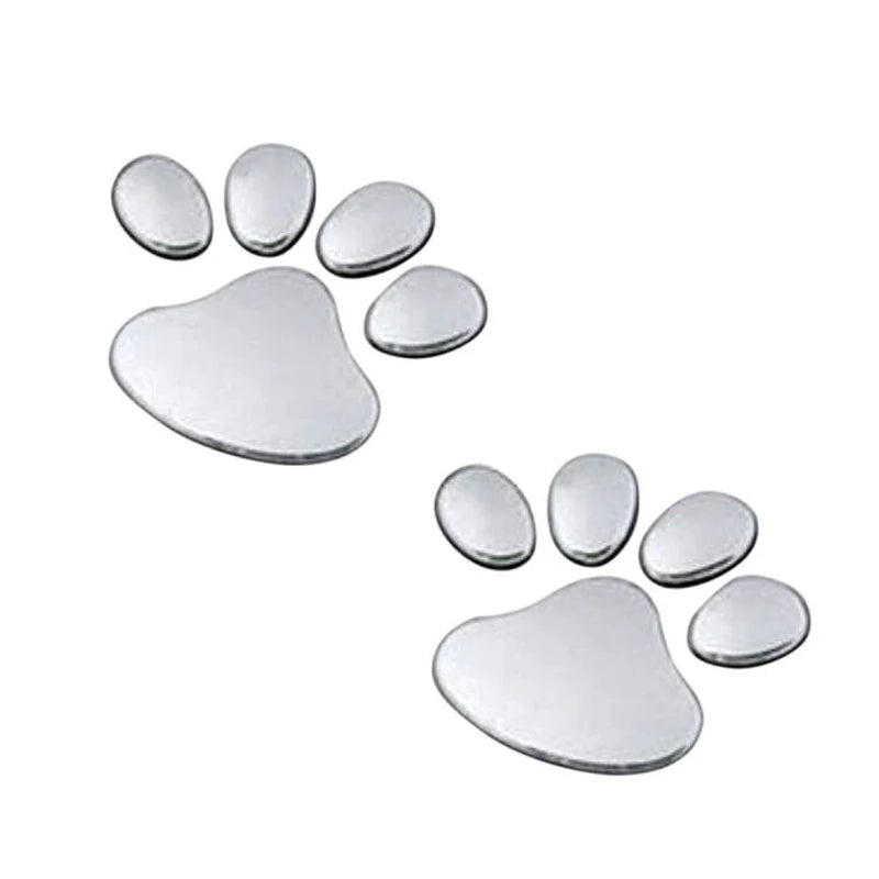 1 Sheet Car Stickers Creative Decals Paw 3D Animal Dog Cat Foot Prints Decal Car Motocycle Sticker Car Accessories Oasis Select