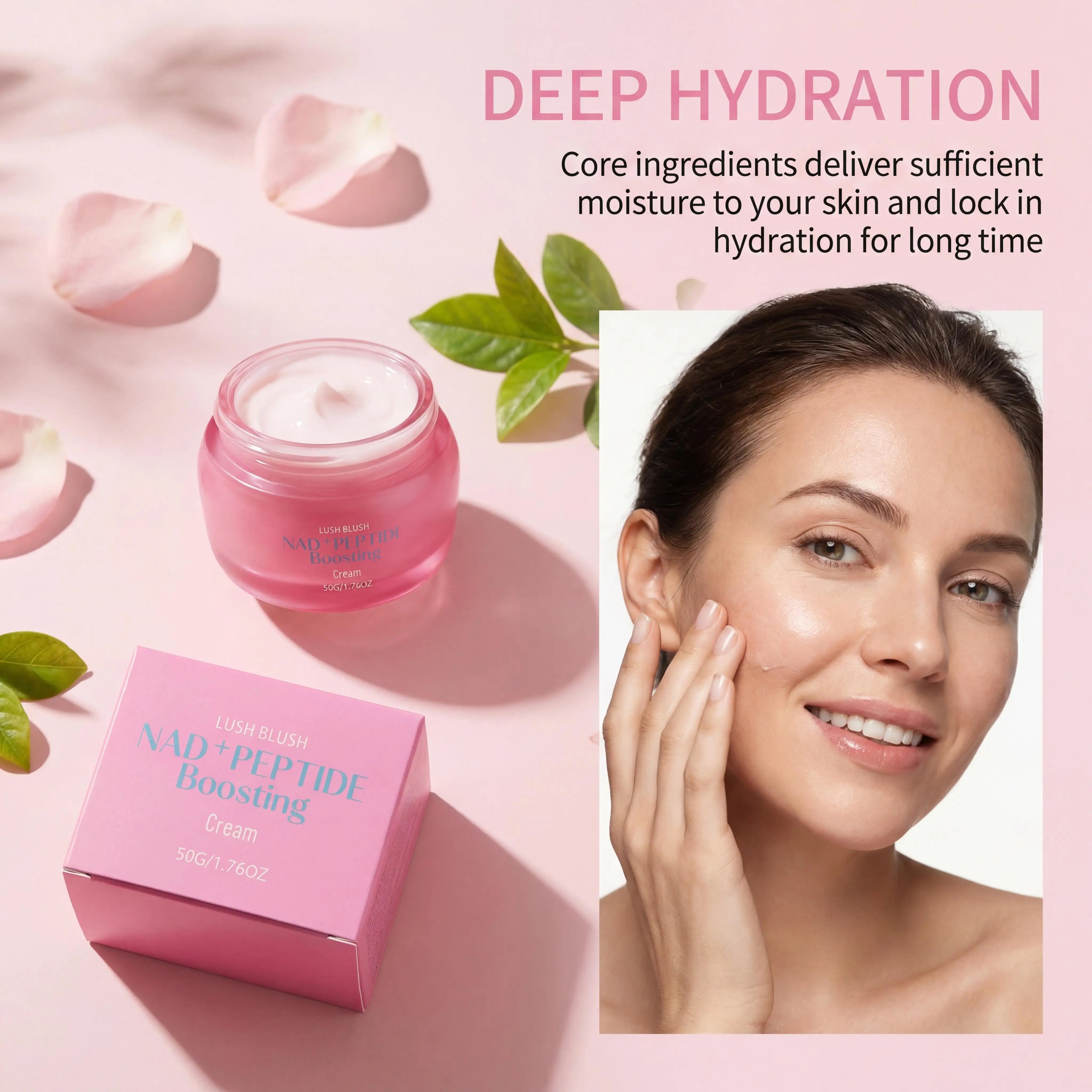 NAD+ Peptide Boosting Cream Anti Wrinkles Lifting Face Sagging Skin Enhance Elasticity Repair Hydrate Skin Cream Korean Skincare Oasis Select
