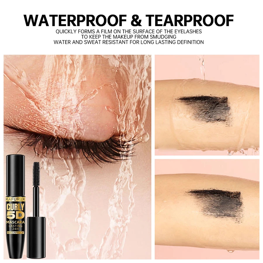 KAFURUX 5D Waterproof Silk Fiber Mascara – Lengthening & Volume