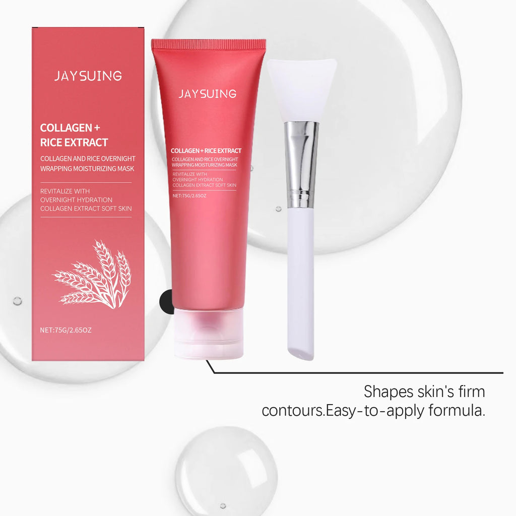 Rice Moisturizing Mask Brighten Revitalize Skin Fade Fine Lines Wrinkles Restore Elasticity Reduce Dullness Peel-Off Facial Mask Oasis Select