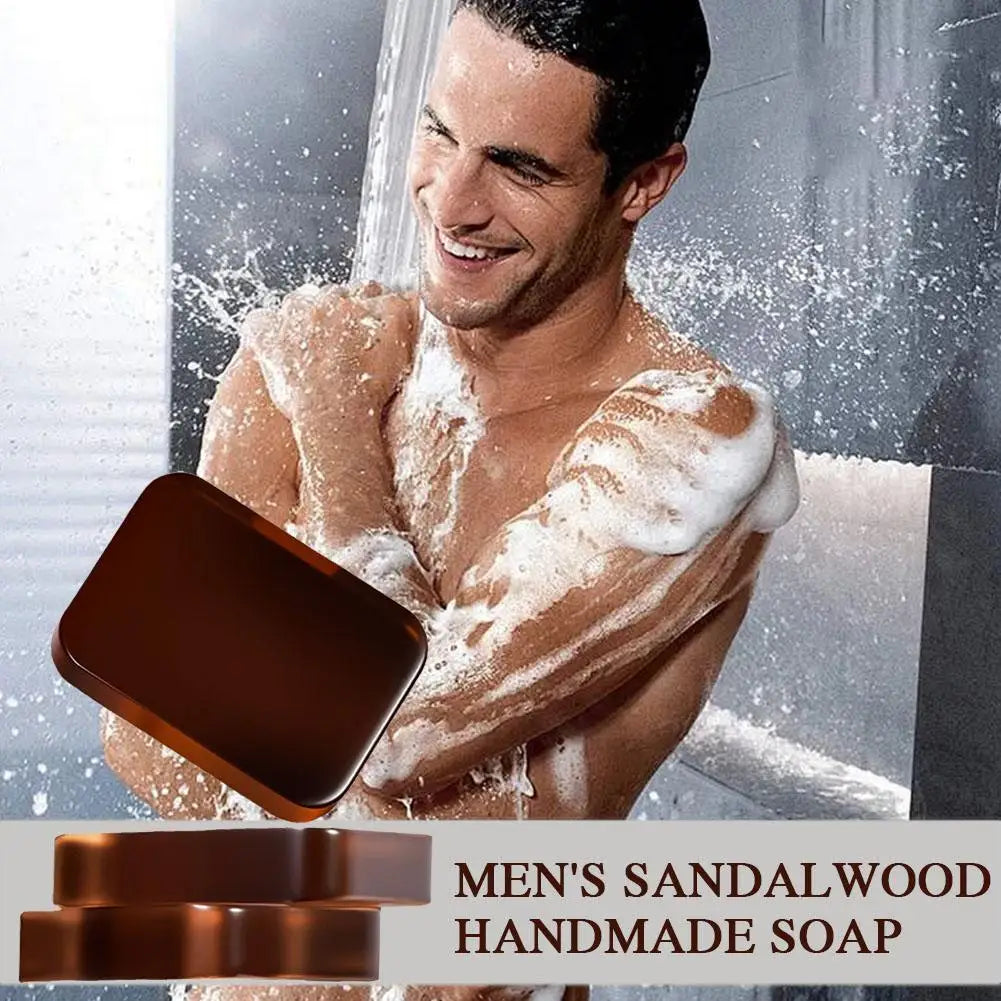 Men's Sandalwood Handmade Soap, three-in-one, Cleansing Soap cleanses face, hair, bathes the whole body, moisturizes1/3/6PCS Oasis Select