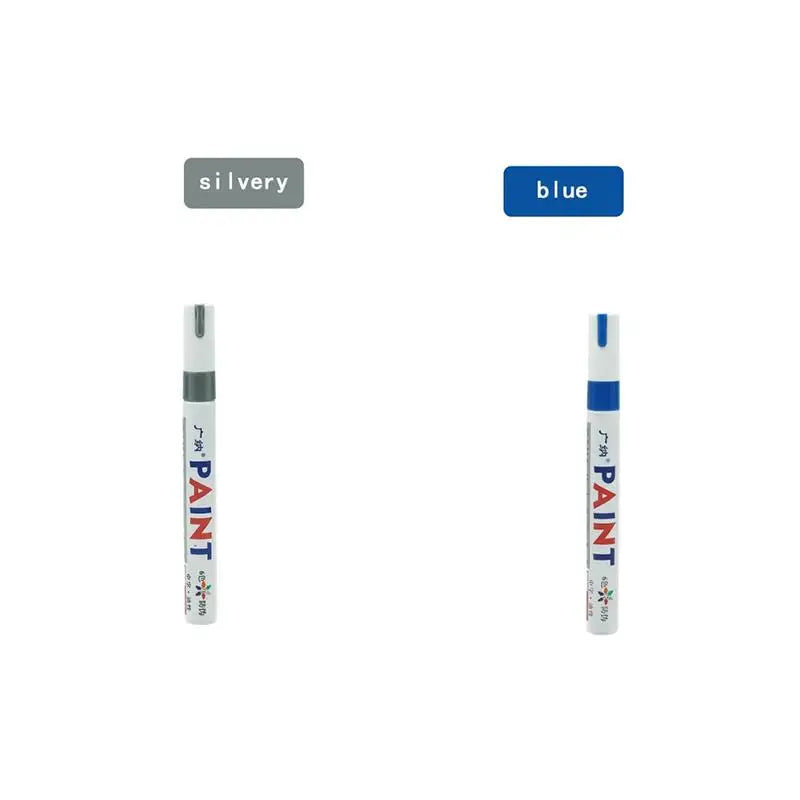 1/2pcs Oily Painting Pen Waterproof Permanent Graffiti Touch Up Tyre Marker Auto Rubber Tire Tread Mark Pen For Bike Cars Metal Oasis Select 2pcs mix 2