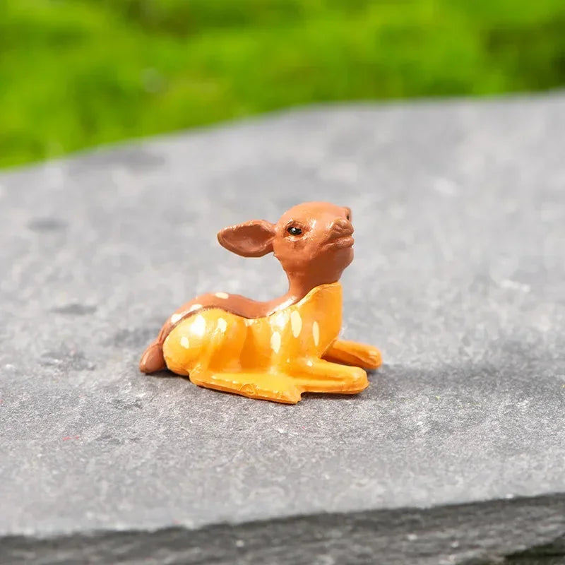 Mini Deer Realistic Elk Figurine Woodland Animal Figurines Desktop Model Collection Party Favors Educational Learning Toys Oasis Select 1