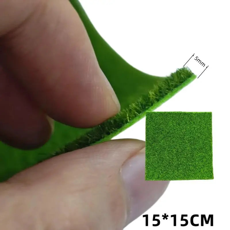 Artificial Grass Mat 15/30cm Square – Fake Lawn Carpet 3/5/8mm