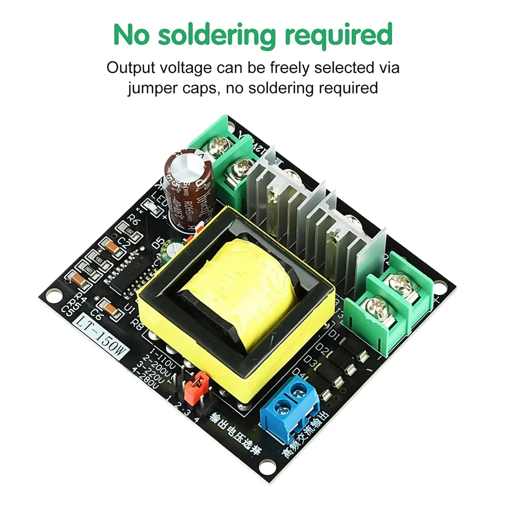 150W DC-AC Converter Booster Module 12V to 110V 200V 220V 280V 150W Inverter Boost Board Transformer Oasis Select