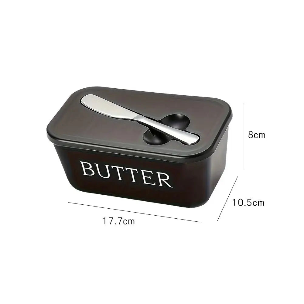Sealed Butter Cheese Storage Box Integrated Cutter Design, Food Grade Safe PP Moisture-proof Fridge Organizer For Home Kitchen Oasis Select