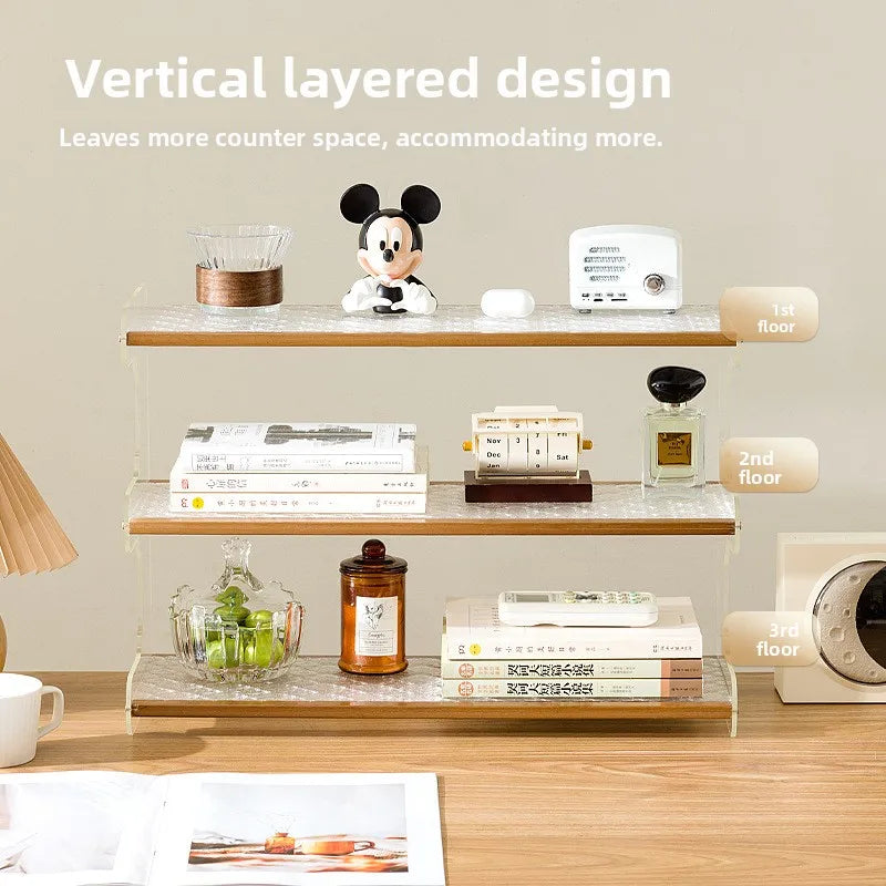 Desktop bookshelf, desktop shelf, desk storage rack, dormitory desk, study table, multi-layer shelf, multi-layer shelf Oasis Select