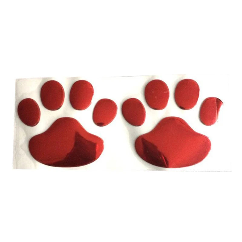 1 Sheet Car Stickers Creative Decals Paw 3D Animal Dog Cat Foot Prints Decal Car Motocycle Sticker Car Accessories Oasis Select A3