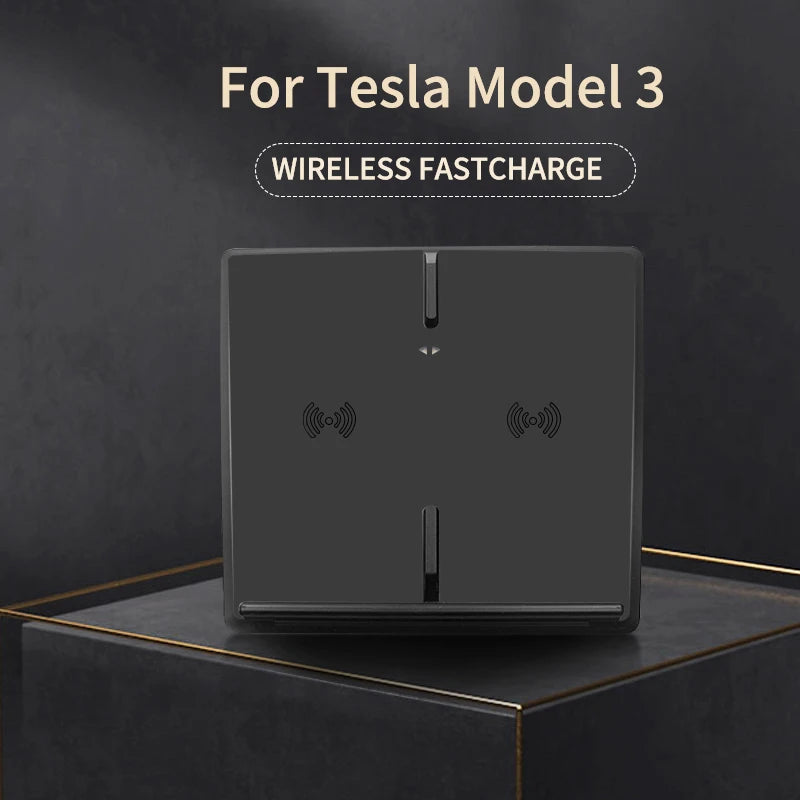 Tesla Model 3 Dual Wireless Car Charger – 10W Fast Charging Wireless Car Charger Oasis Select