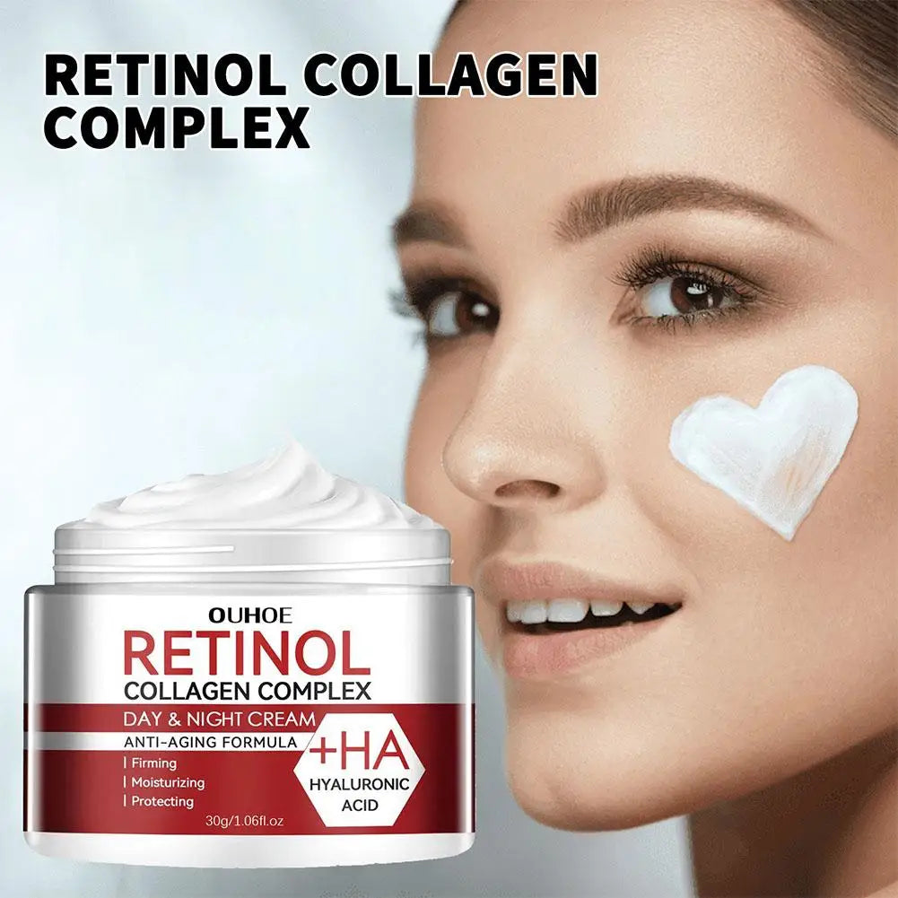 1/2/3PCs Retinol Cream For Face & Under Eye, Retinol Collagen Facial Moisturizer Fight Aging Brightening Hydrating Night Cream Oasis Select