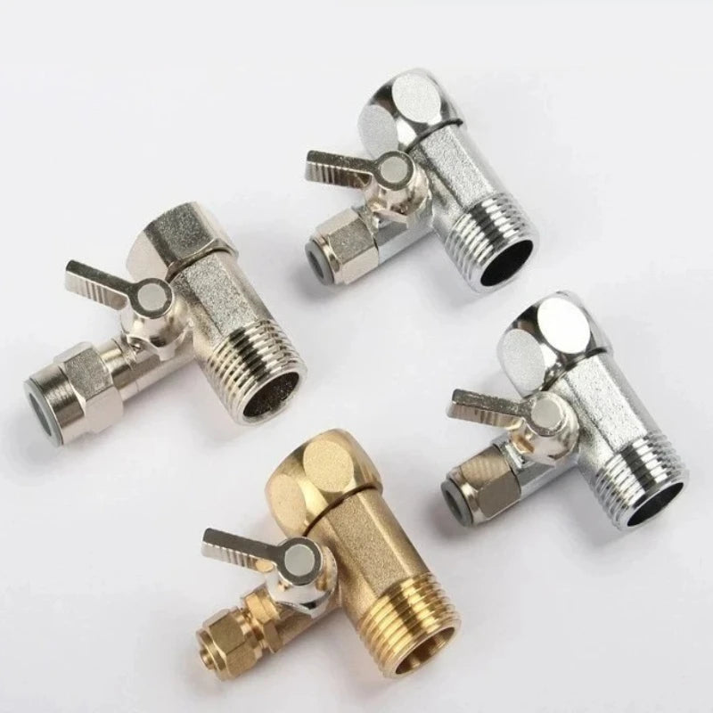 Faucet Three-way Shut-off 1/4 "3/8" Valve Copper for Hot and Cold Water Butler Reverse Osmosis Water Supply Adapter Accessories Oasis Select