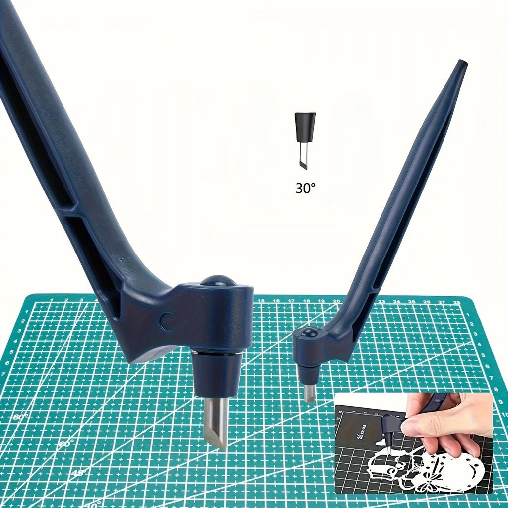 360˚ Rotating Paper Art Cutting Tool Stainless Steel Craft Knife Sticker Scrapbook Cutter DIY Art Knife Utility Cutting Knife Oasis Select