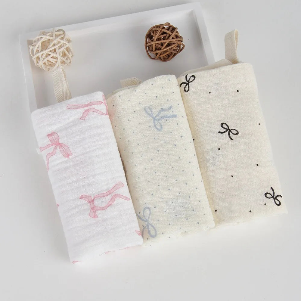 New 4-Layer Pure Cotton Baby Cotton Washcloth Soft Absorbent Square Towels Baby Towels Gauze Cotton Newborn Burp Cloth Oasis Select 31