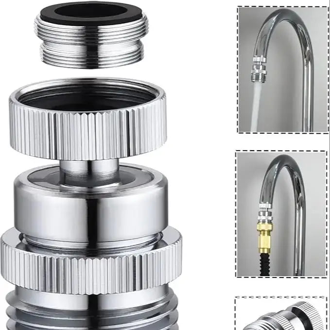 Faucet Adapter Set for Garden Hose And Shower Connection Quick Connectors Water Basin Fitting Adaptor for Outdoor Watering Oasis Select Default Title